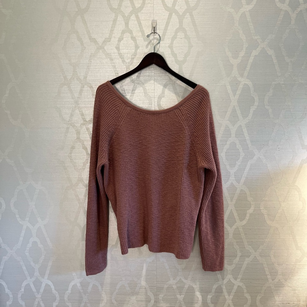 Aerie Open Back Crossover Sweater